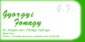 gyorgyi fonagy business card