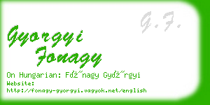 gyorgyi fonagy business card